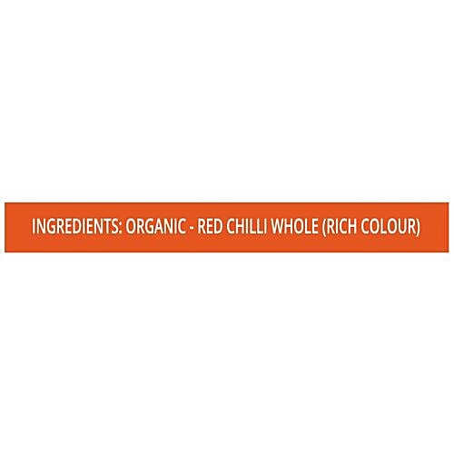 Pro Nature Organic - Red Chilli Whole (Rich Colour), 100 g Pouch 