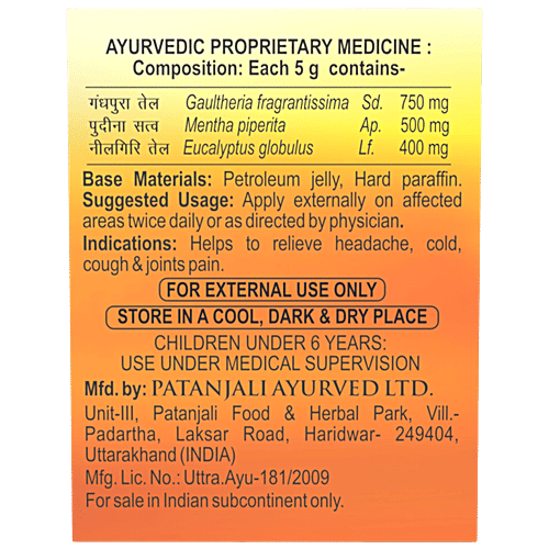Patanjali Balm, 25 g  