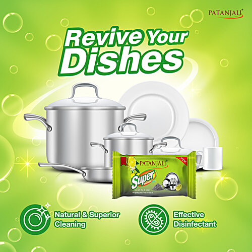 Patanjali Super Dishwash Bar, 145 g  