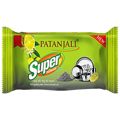 Patanjali Super Dishwash Bar, 145 g  