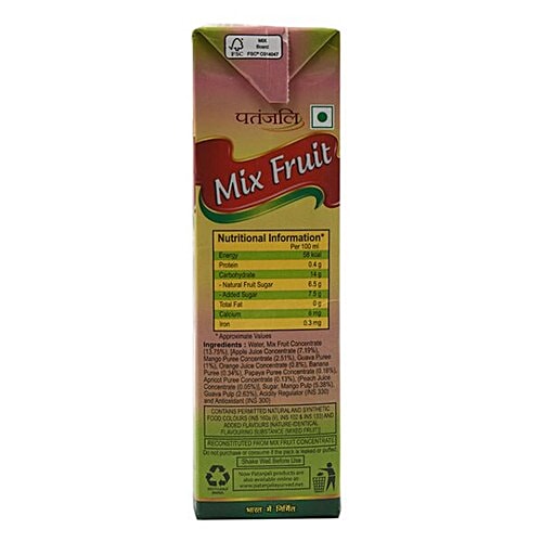 Buy Patanjali Juice Mix Fruit 1 L Online at the Best Price of Rs 85