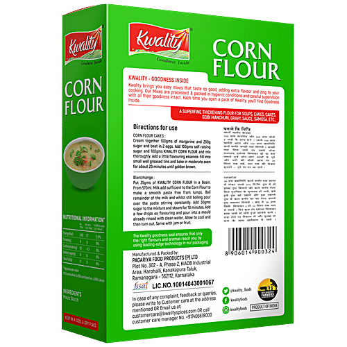 Buy Kwality Corn Flour 100 Gm Carton Online at the Best Price bigbasket