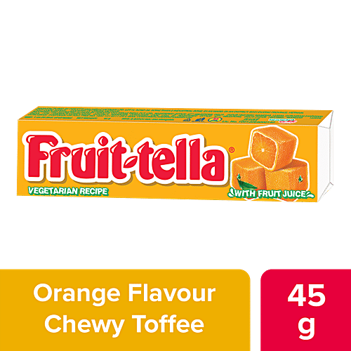 Buy Fruit Tella Chewy Toffee With Orange Flavor 45 g Online at the Best