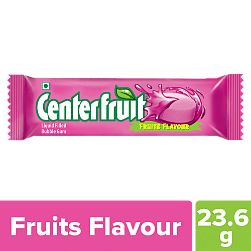 Center Fruit Liquid Filled Bubble Gum - Fruit Flavour, 23.6 g