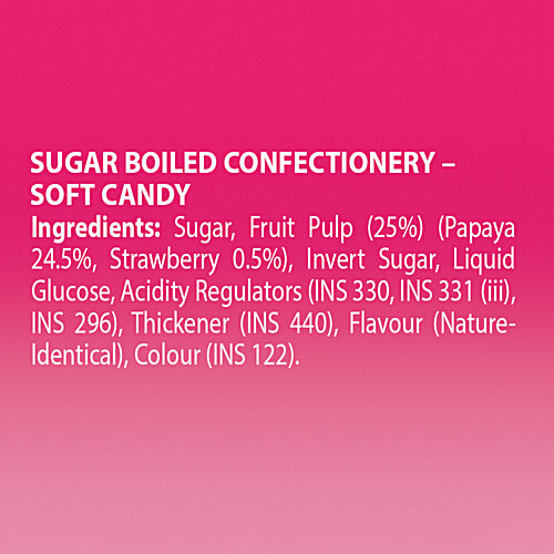 Alpenliebe Juzt Jelly Strawberry Flavour Soft Candy - With 25% Fruit Pulp, 140 g (40 pcs) 