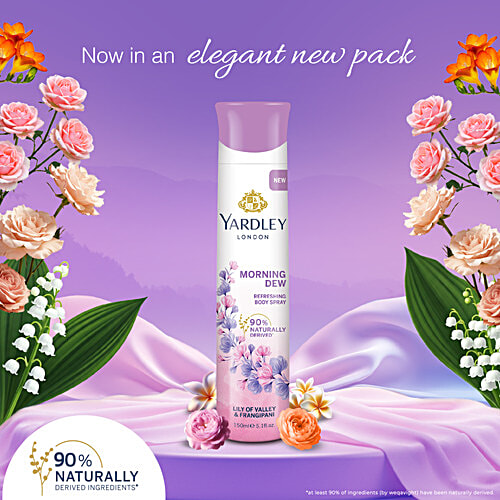 Yardley London Morning Dew Refreshing Body Spray, 150 ml