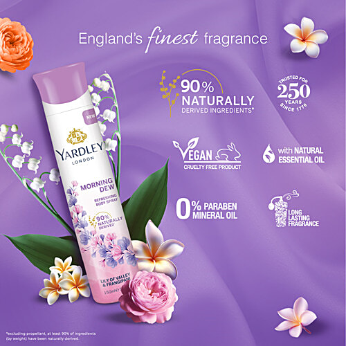 Yardley London Morning Dew Refreshing Body Spray, 150 ml