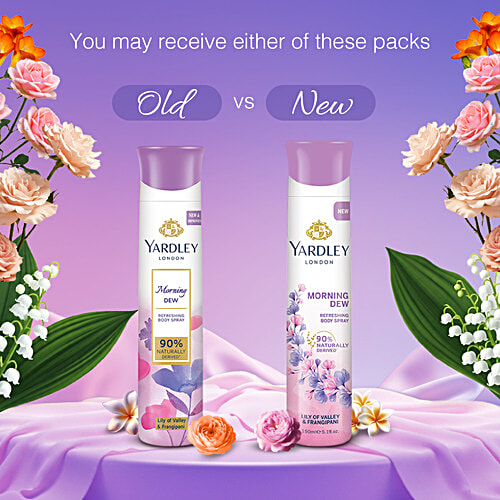 Yardley London Morning Dew Refreshing Body Spray, 150 ml