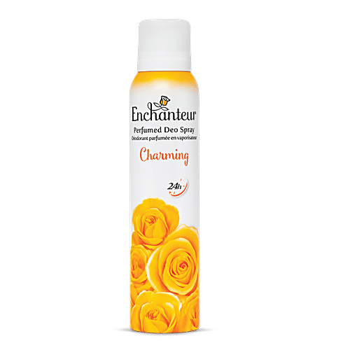 Enchanteur Charming Perfumed Deo Spray for Women with 24H Odour Protection, 150 ml 24 Hours Odour Protection