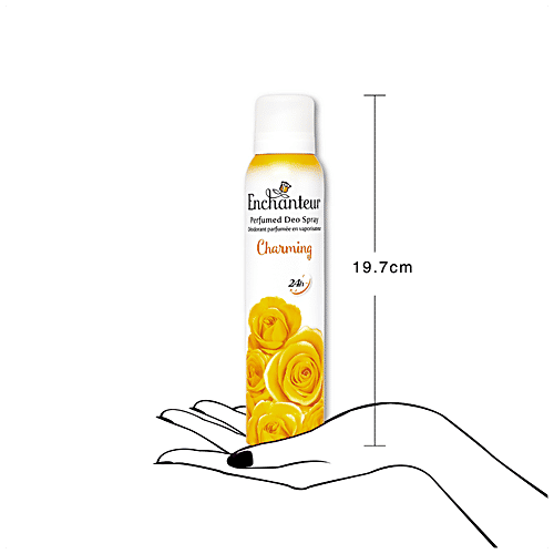 Enchanteur Charming Perfumed Deo Spray for Women with 24H Odour Protection, 150 ml 24 Hours Odour Protection