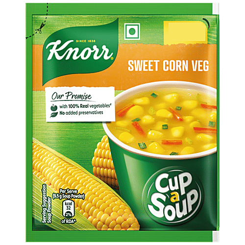 Knorr Instant Sweet Corn Cup-A-Soup, 9.5 g No Added Preservatives