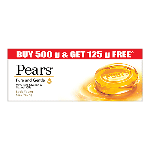 Pears Pure & Gentle Bathing Bar, 125 g (Buy 4 Get 1 Free) 