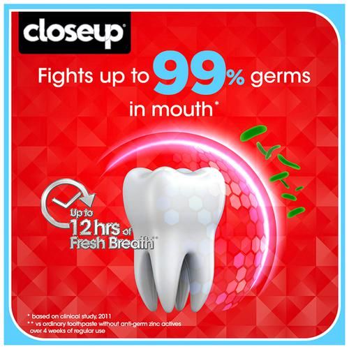 Close Up Everfresh+ Anti-Germ Toothpaste, 150 g (Pack of 4) Fresh Breath Up To 12 Hours