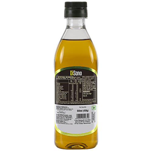 Disano Extra Virgin Olive Oil, 500 ml Bottle Zero Trans Fat, Zero Cholesterol