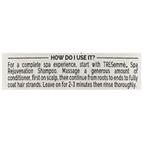 Tresemme Spa Rejuvenation Pro Collection Massageable Conditioner - Marine Minerals, 190 ml 3 Minutes Spa Treatment for Salon Shiny Hair