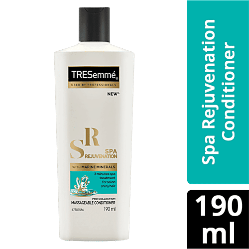 Tresemme Spa Rejuvenation Pro Collection Massageable Conditioner - Marine Minerals, 190 ml 3 Minutes Spa Treatment for Salon Shiny Hair
