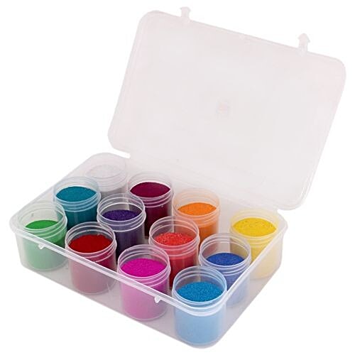 Inspiredkraft Ready To Use Rangoli Colours, 12 pcs  