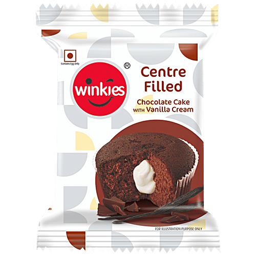 Winkies Centre Filled Cake - Chocolate with Vanilla Cream, 30 g  