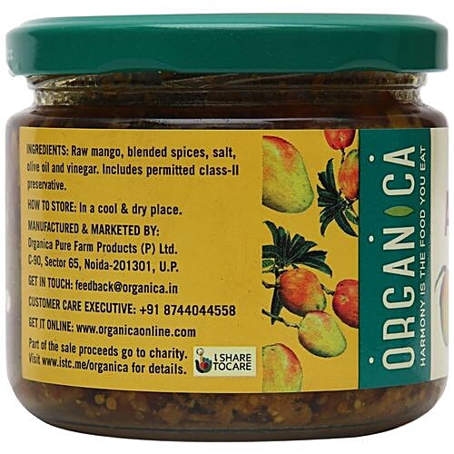 Buy Organica Olive Oil Mango Pickle 300 Gm Online At Best Price of Rs