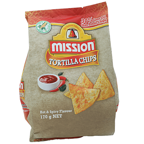 Buy Mission Tortilla Chips Hot Spicy 170 Gm Online At Best Price of Rs