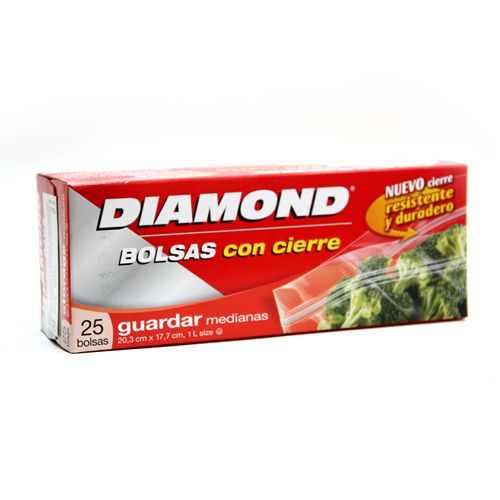 Buy Diamond Zipper Bags Bolsas Con Cierre - Guardar Medianas Online at ...