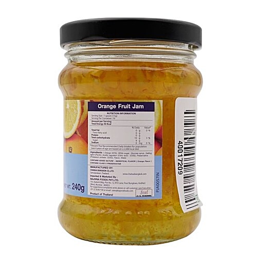 Chabaa Fruit Jam - Orange, 240 g Bottle Fresh, Juicy & Delicious
 Naturally Delicious Fruit Jam