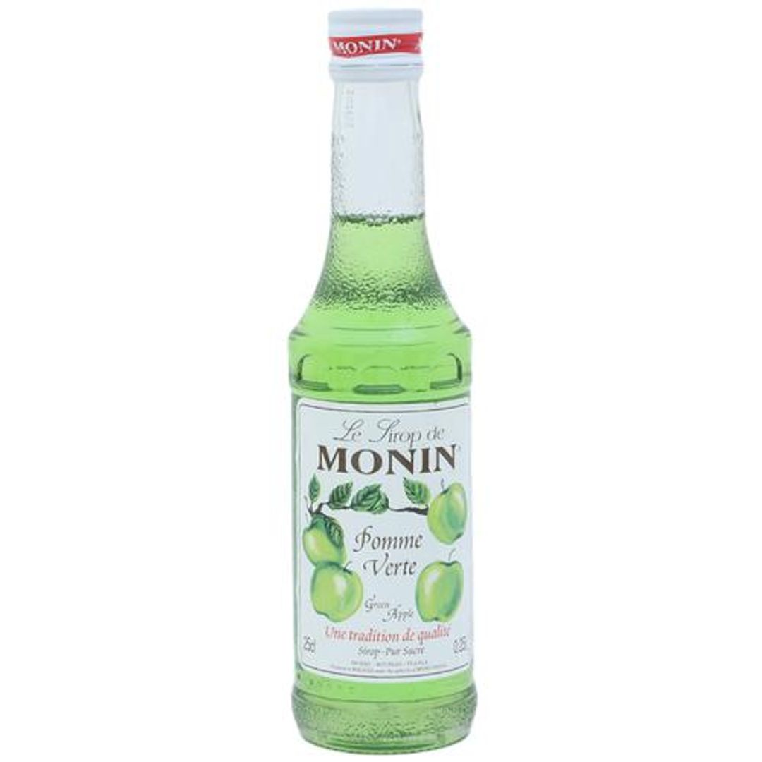 Monin Syrup - Green Apple Flavored, 250 ml Bottle