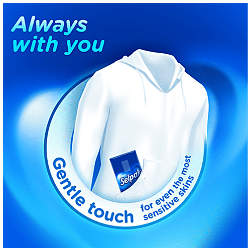 Selpak Lotioned Perfumed Pocket Hanky Tissue, 10 pcs Pouch 