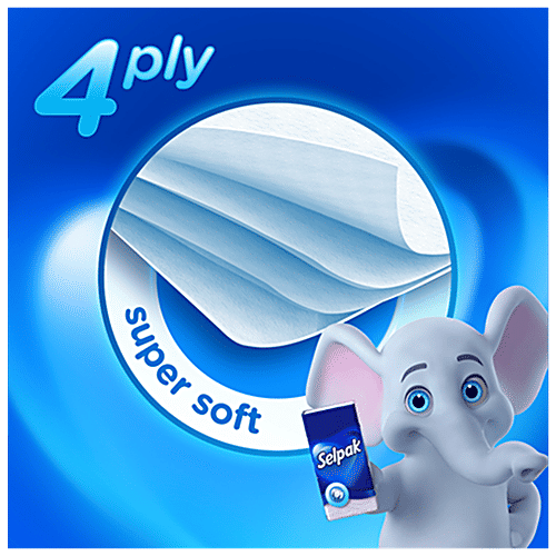 Selpak Lotioned Perfumed Pocket Hanky Tissue, 10 pcs Pouch 