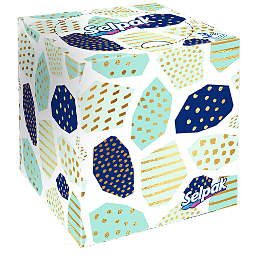Selpak Facial Box Tissue Paper - Boutique, 48 pcs Pack of 48 