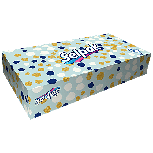 Selpak Facial Box Tissue Paper - Standard, 50 pcs Pack of 50 
