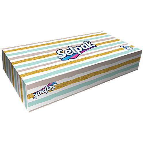 Selpak Facial Box Tissue Paper - Standard, 50 pcs Pack of 50 