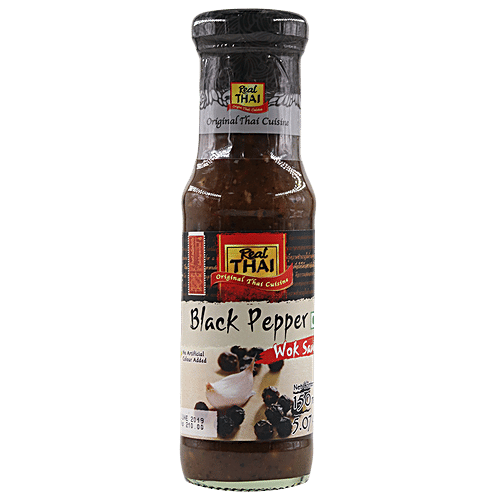 Buy Real Thai Sauce Black Pepper Wok 150 Ml Online at the Best Price of