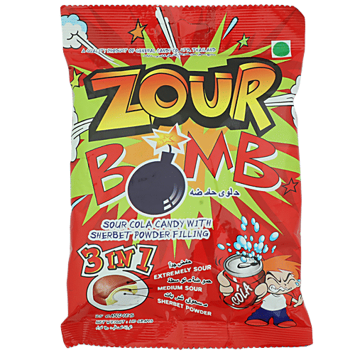 Buy Zour Bomb Sour Cola Candy With Sherbet Powder Filling 3 In 1