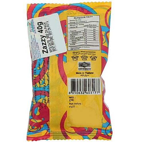 Zazzy Licorice Candy - 4 Flavours Raspberry, Strawberry, Grape, Lemon, 40 g