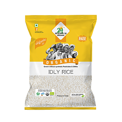 24 Mantra Organic Idly/Idli Rice/Tandul, 1 kg  