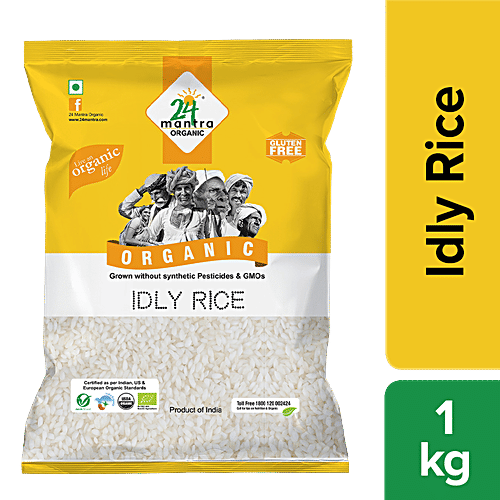 24 Mantra Organic Idly/Idli Rice/Tandul, 1 kg  
