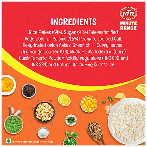 MTR Khatta Meetha Poha, 60 g Pouch Natural Goodness of Grains, No Added Preservatives