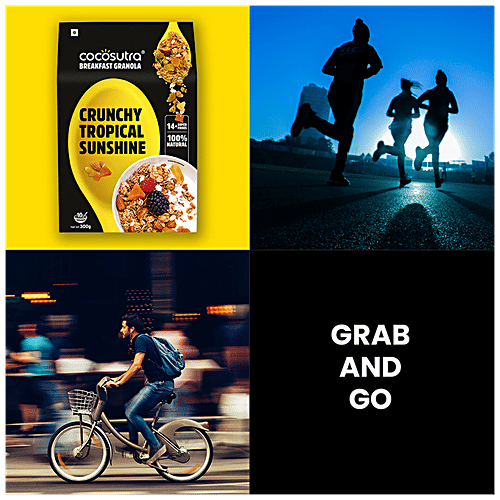 Cocosutra Cereal - Granola, Crunchy Tropical Sunshine, Breakfast Cereal With Oats, Nuts, Seeds & Dry Fruits, 300 g  Crunchy Tropical Sunshine
 Natural