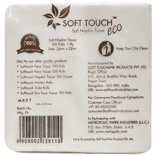 Associëren limoen Grommen Buy Soft Touch Napkin Tissue Eco 100 Sheets Online At Best Price of Rs 48 -  bigbasket