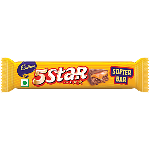 Cadbury 5 Star Chocolate Bar, 35.2 g Softer Bar, Made from Sustainably Sourced Cocoa, Indulge in a Chocolatey Delight, Delicious Caramel & Nougat