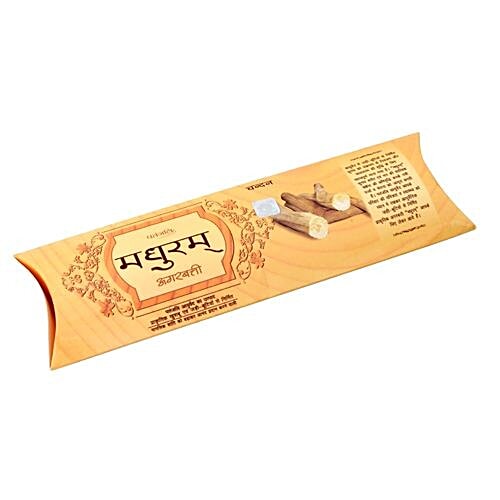 Patanjali Madhuram Agarbathi Incense Sticks - Sandal, 28 g  