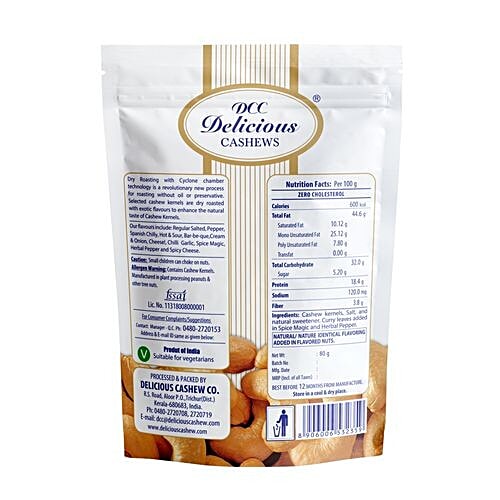 Buy Delicious Cashews Spanish Chilli Dry Roasted 80 Gm Online at the
