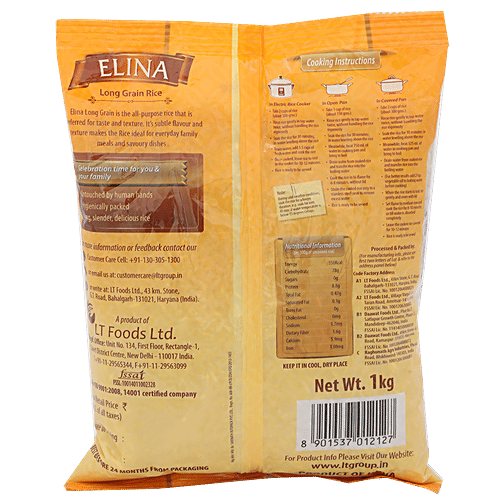 Buy Elina Long Grain Rice 1 Kg Online At Best Price of Rs 88 bigbasket
