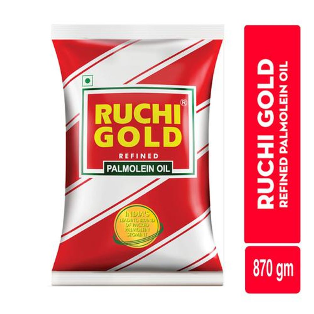 RUCHI Gold Palmolein Oil, 870 g Pouch