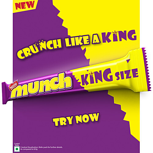 Nestle  Munch Crunchlicious Chocolate Coated Wafer Bar, 25 g Pouch 