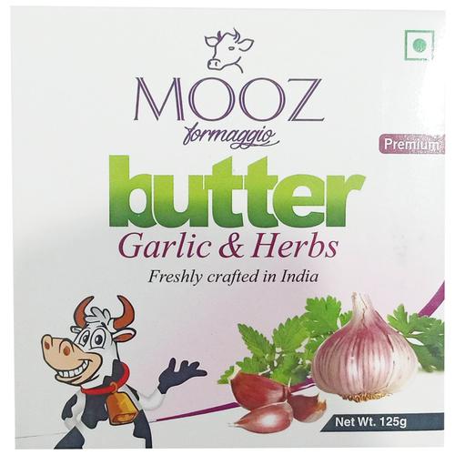 MOOZ Garlic & Herbs Butter - Premium, 125 g  