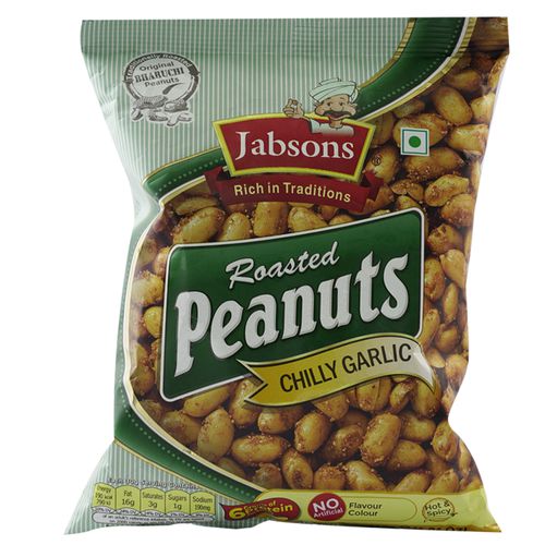 Jabsons Roasted Peanuts - Chilly Garlic, 150 g Pouch 