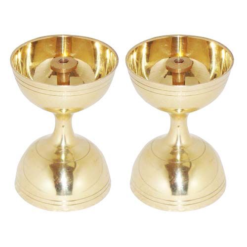 Buy Om Bhakti Nandadeep Small Heavy 1 Pair Online At Best Price of Rs ...