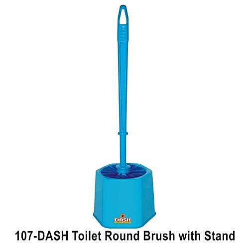 Dash Toilet Brush - Round With Stand, 1 pc  